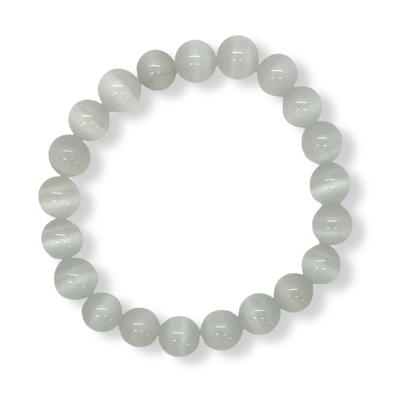 SELENITE 10MM BEADED bracelet