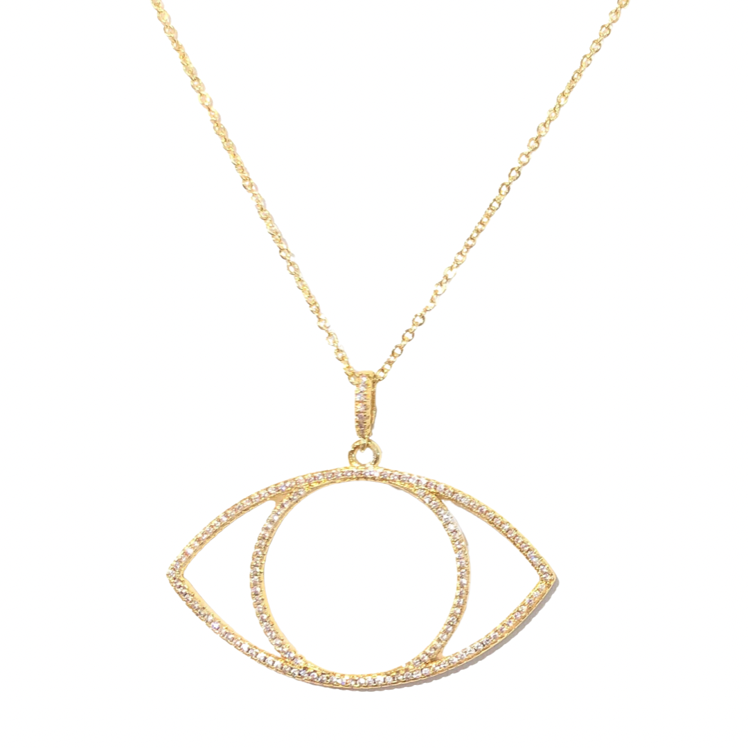 LARGE DAINTY EYE necklace