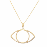 LARGE DAINTY EYE necklace