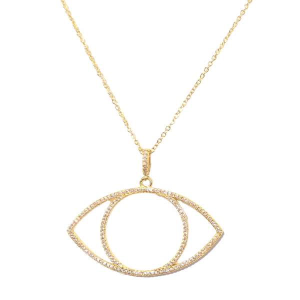 LARGE DAINTY EYE necklace