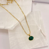 OVAL JADE SUPER MINI necklace