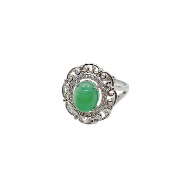 EMI SILVER JADE ring