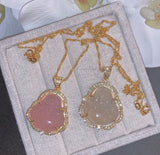 WHITE BUDDHA CRISIANT GOLD necklace