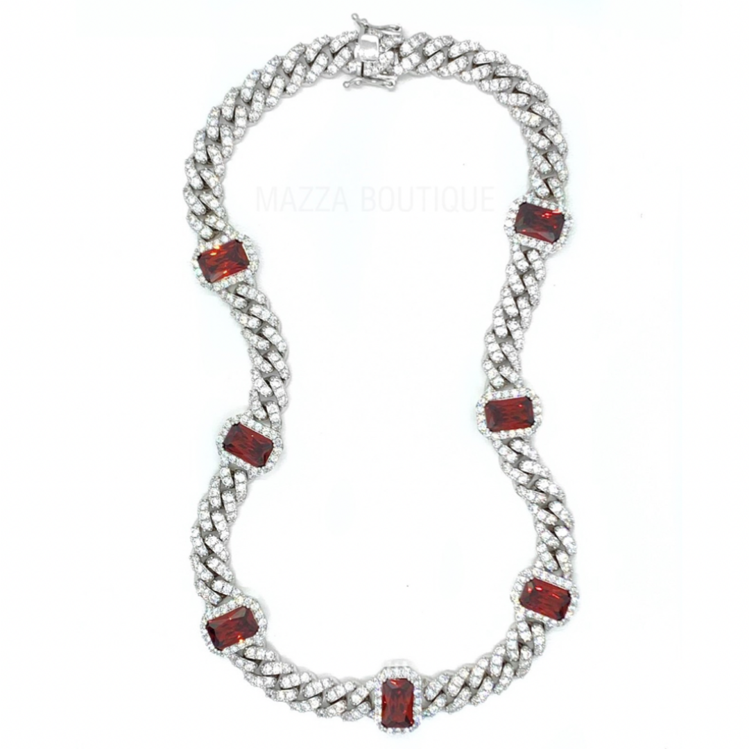 JEWEL RUBY CUBAN necklace