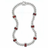 JEWEL RUBY CUBAN necklace