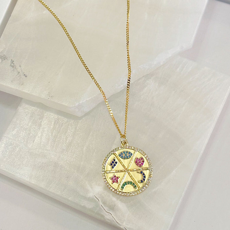 GOOD VIBES MEDALLION necklace