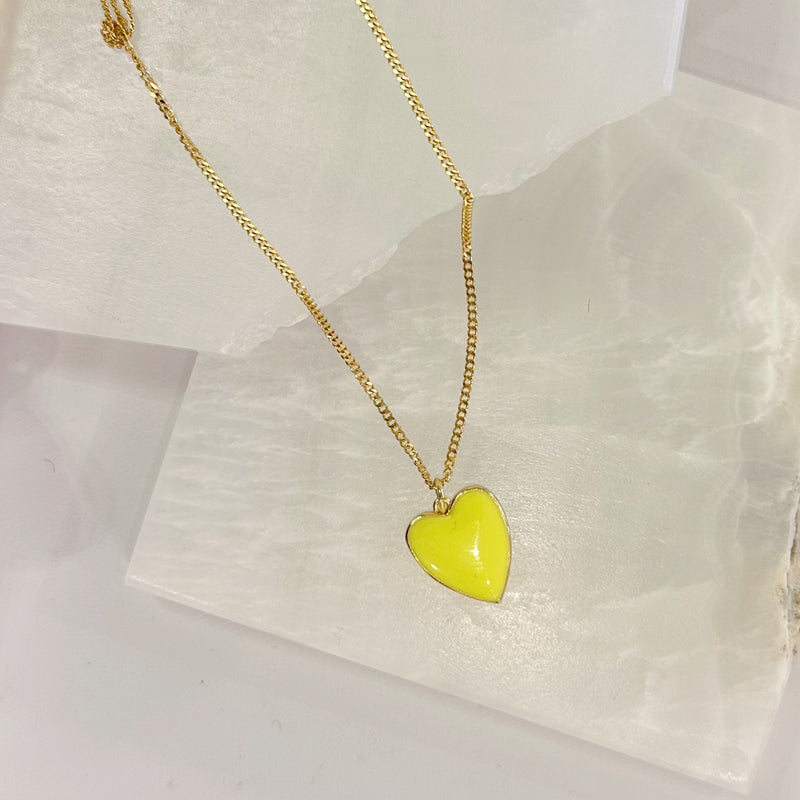 YELLOW HEART MINI necklace