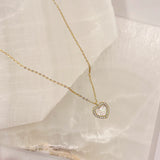 HEART MOTHER OF PEARL SUPER MINI necklace