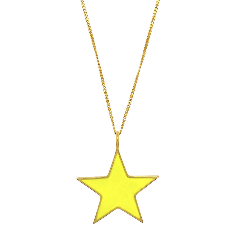 LARGE YELLOW STAR necklace