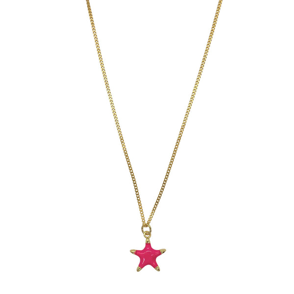 HOT PINK STAR MINI necklace
