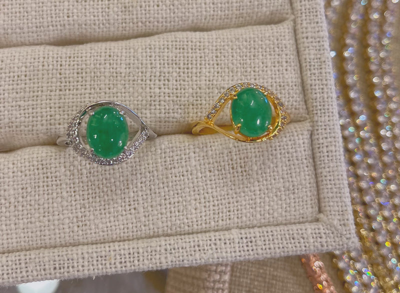 KEILI SILVER JADE ring
