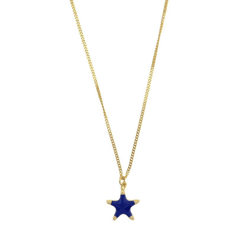 DARK BLUE STAR MINI necklace