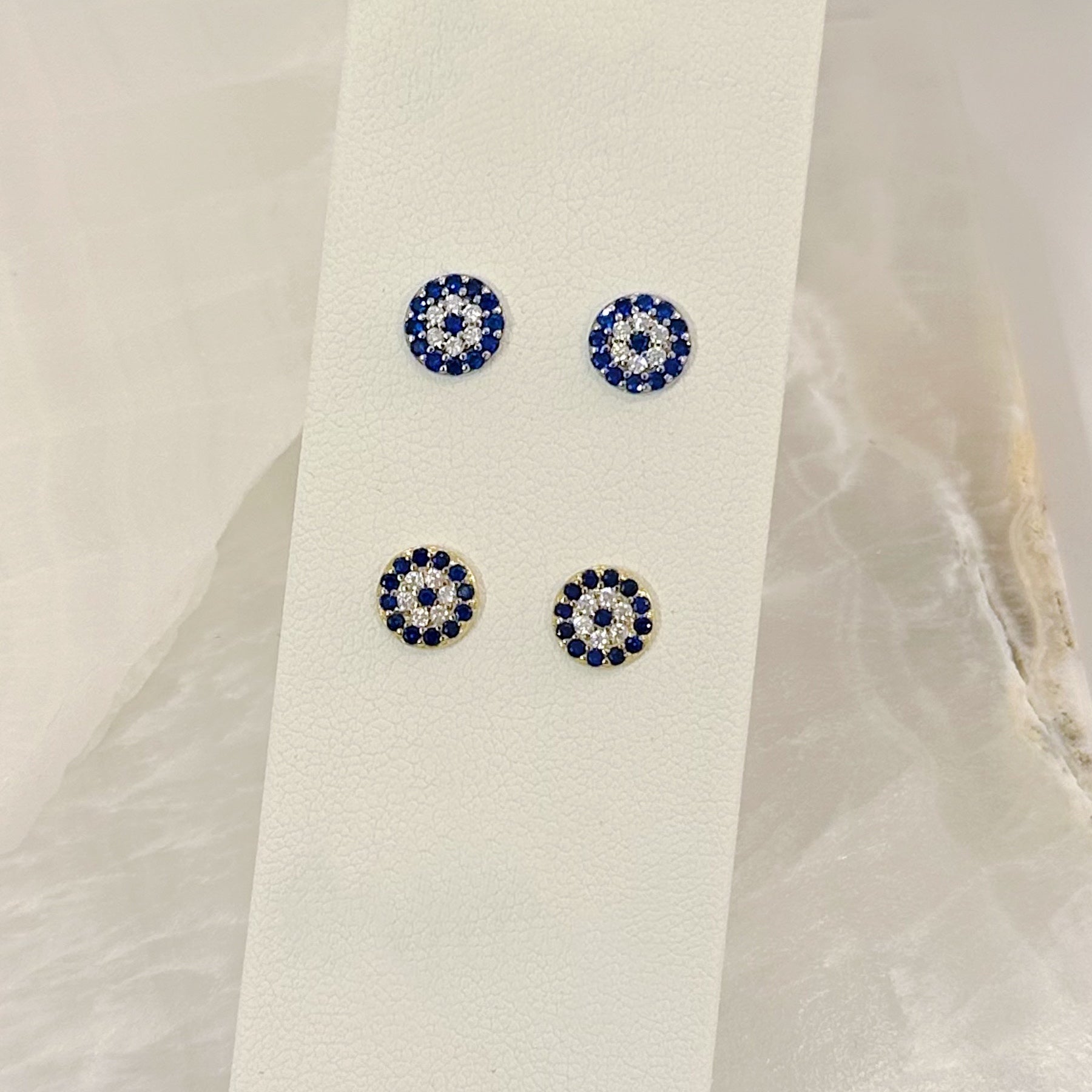 EVIL EYE CIRCLE STUD earrings