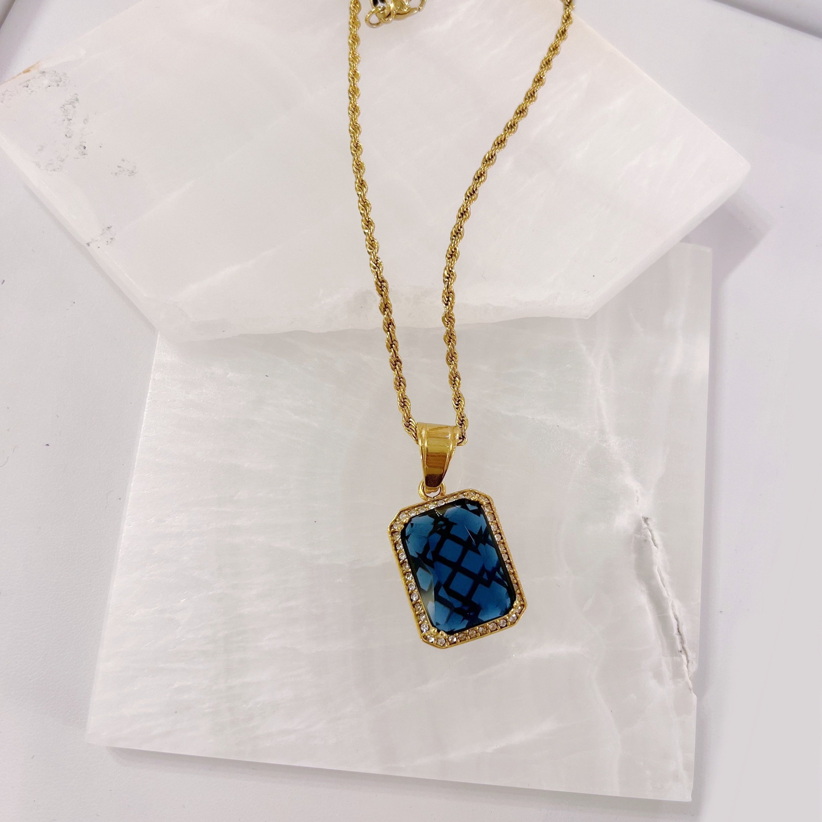 GOLD JEWEL SAPPHIRE MINI necklace