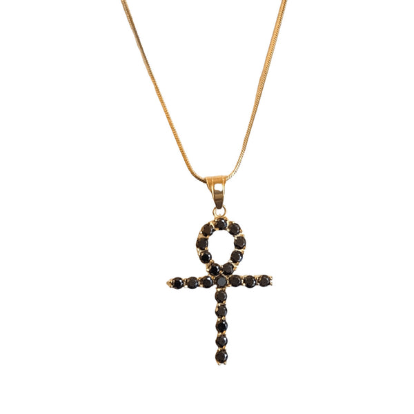 BLACK ANKH necklace