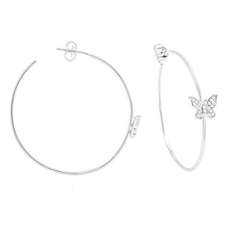 BUTTERFLY HOOP earrings