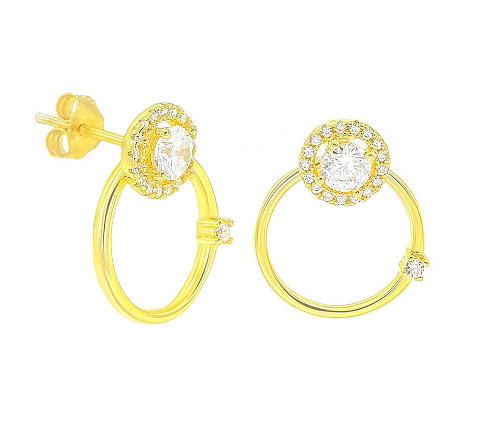 KIRA CIRCLE STUD earrings