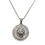 LION HEAD SILVER necklace