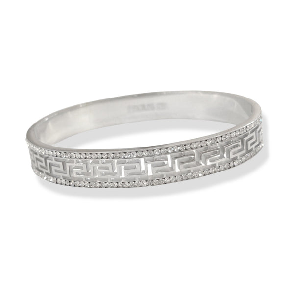 SACE CRYSTAL SILVER bangle