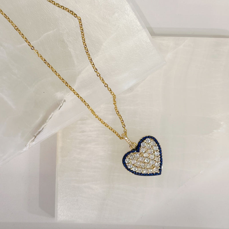 CRYSTAL HEART SAPPHIRE necklace