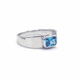 LIGHT BLUE JEWEL SOLITAIRE ring
