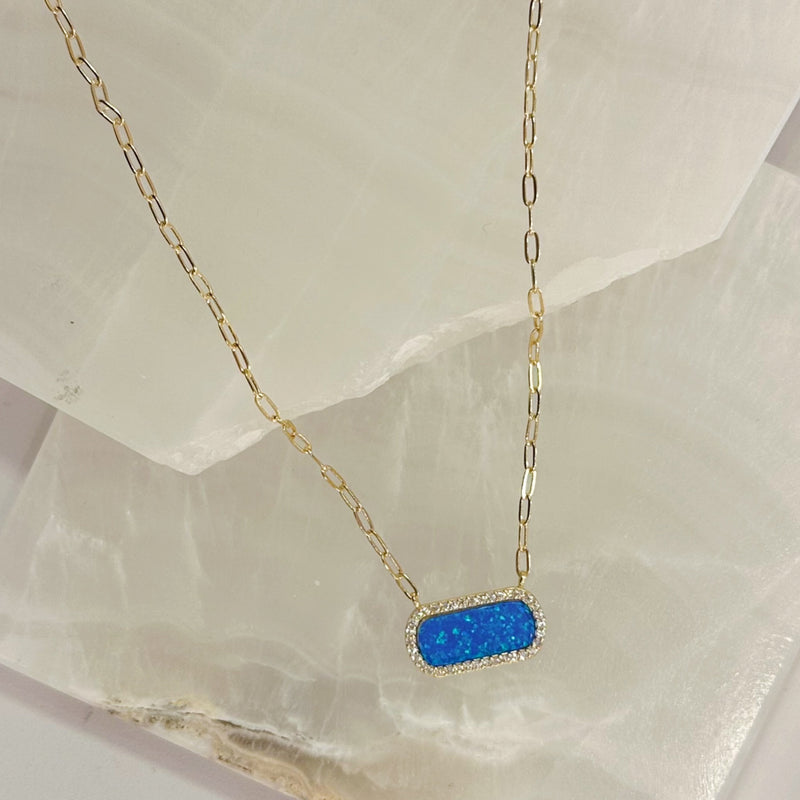 BLUE OPAL necklace