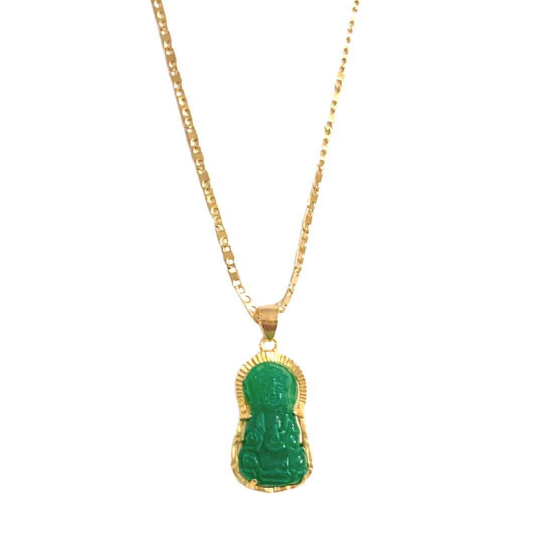 KWAN YIN SUPER MINI JADE necklace