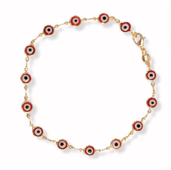 RED EVIL EYE anklet