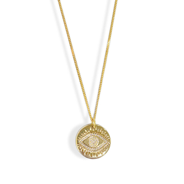 GOLDEN EYE COIN necklace