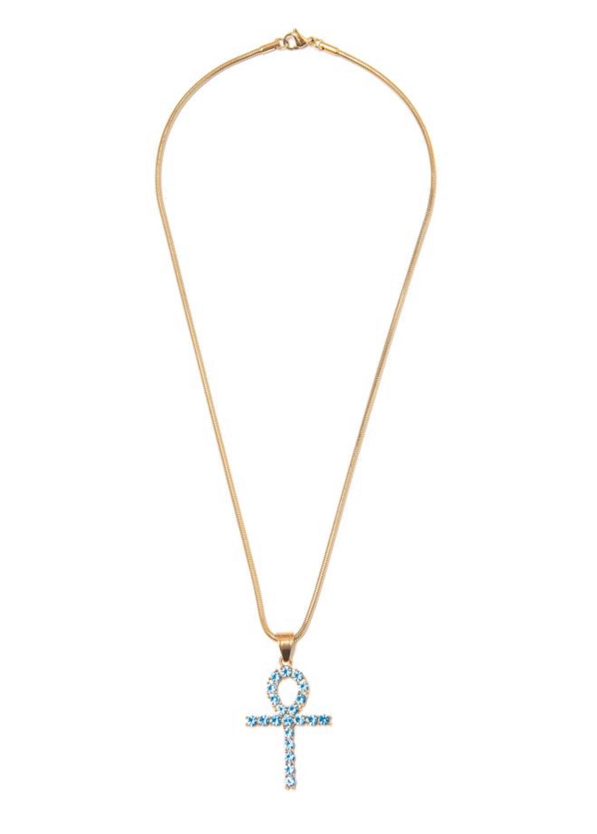 LIGHT BLUE ANKH LIGHT BLUE necklace