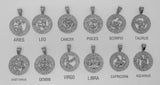 SILVER ZODIAC MEDALLION necklace