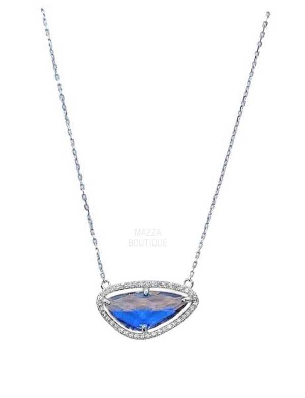 BLUE GLASS necklace