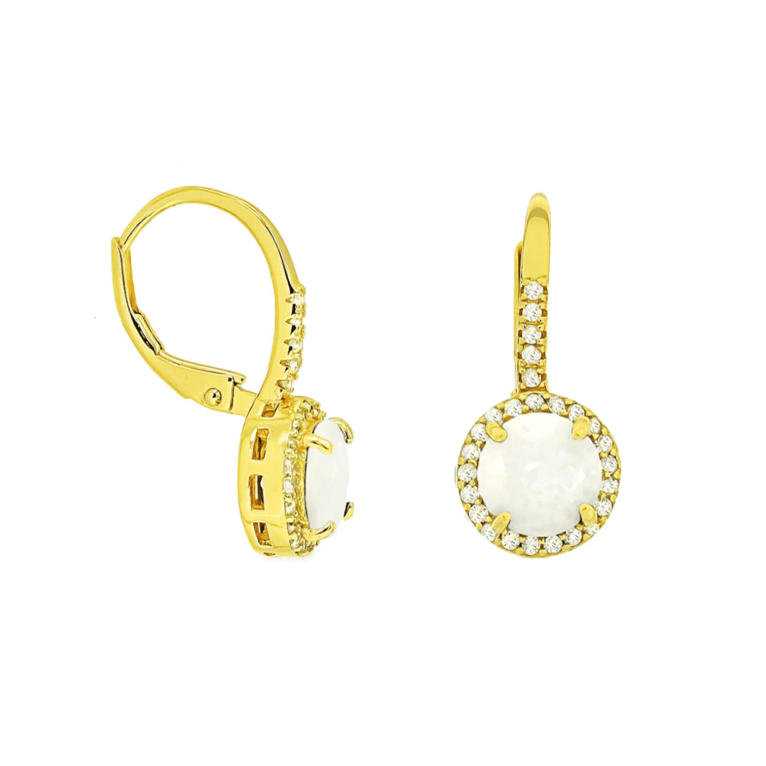 OPAL HUGGIE earrings