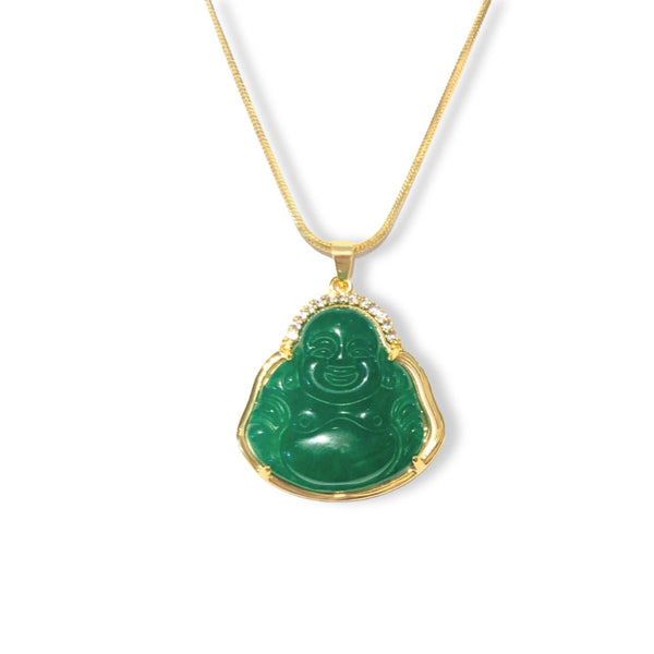 PROSPERITY BUDDHA JADE necklace