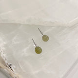 GREEN JADE STUD earrings