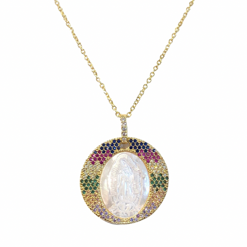 VIRGIN MARY RAINBOW necklace