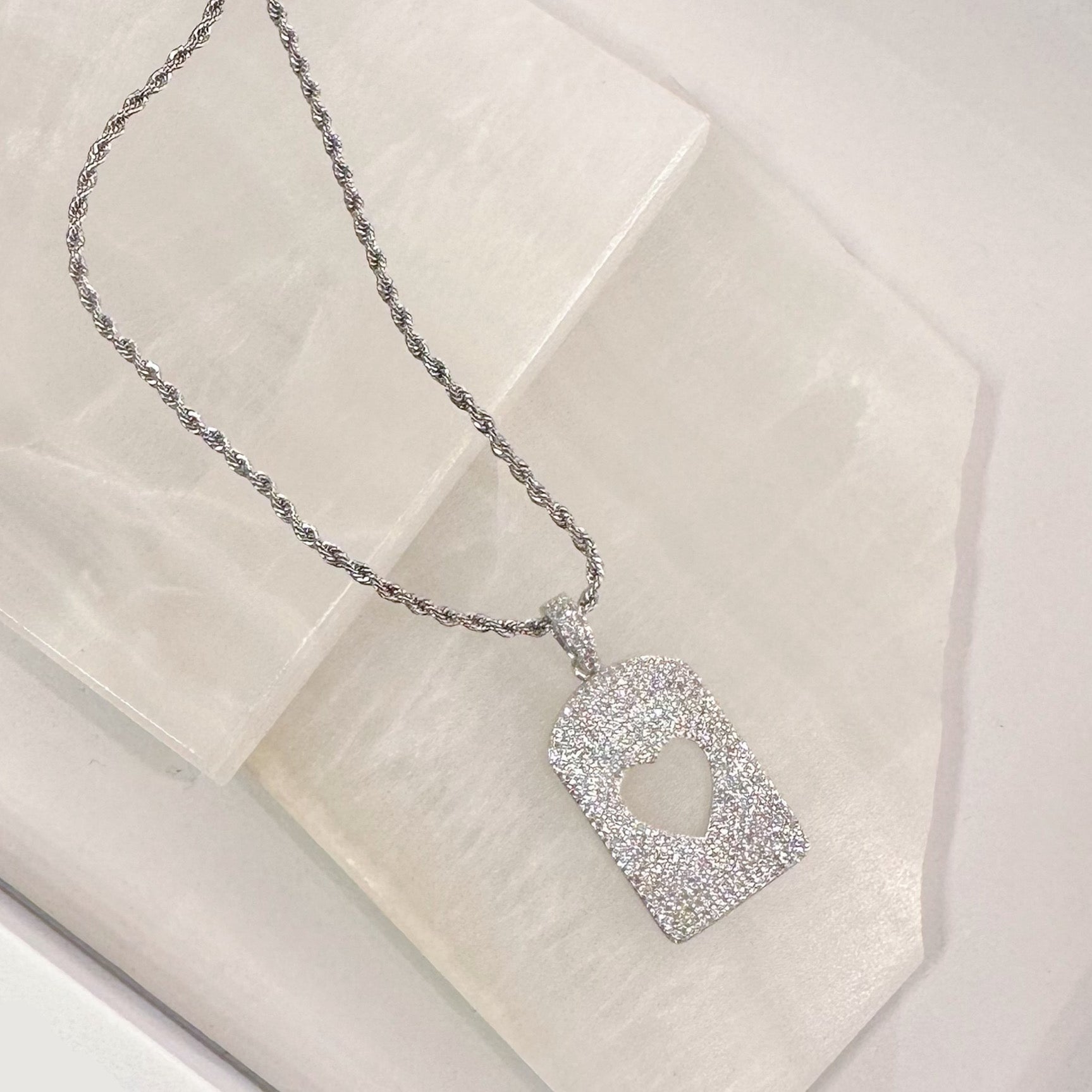 HEART TAG SILVER necklace