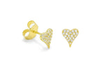 HEART PAVE STUD earrings