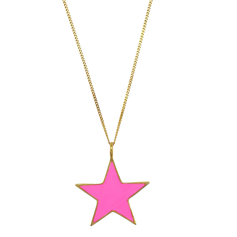 LARGE LIGHT PINK STAR necklace