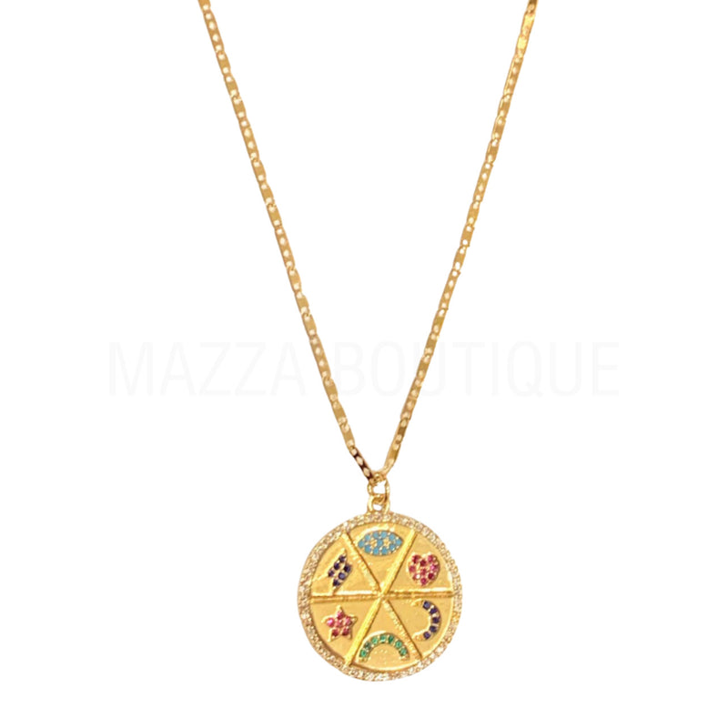 GOOD VIBES MEDALLION necklace
