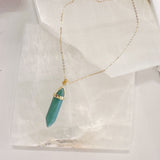 GREEN AVENTURINE AMULET necklace