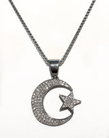 MOON & STAR CRYSTAL neckace