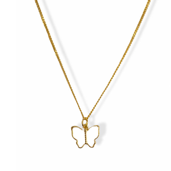 WHITE BUTTERFLY MINI necklace