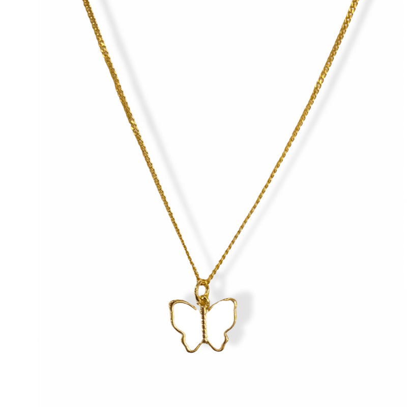 WHITE BUTTERFLY MINI necklace
