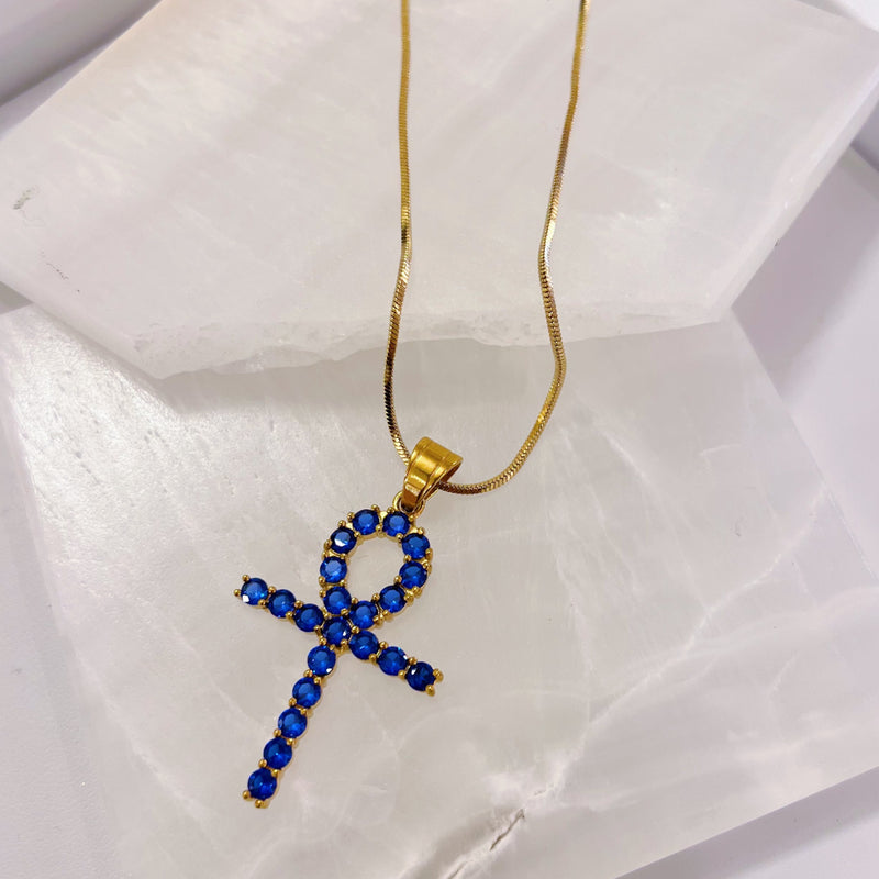 BLUE ANKH necklace