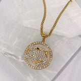 PANTHER HEAD MEDALLION necklace
