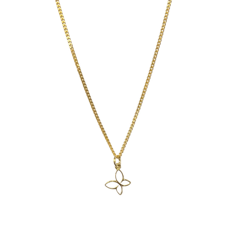 WHITE BUTTERFLY SUPER MINI necklace