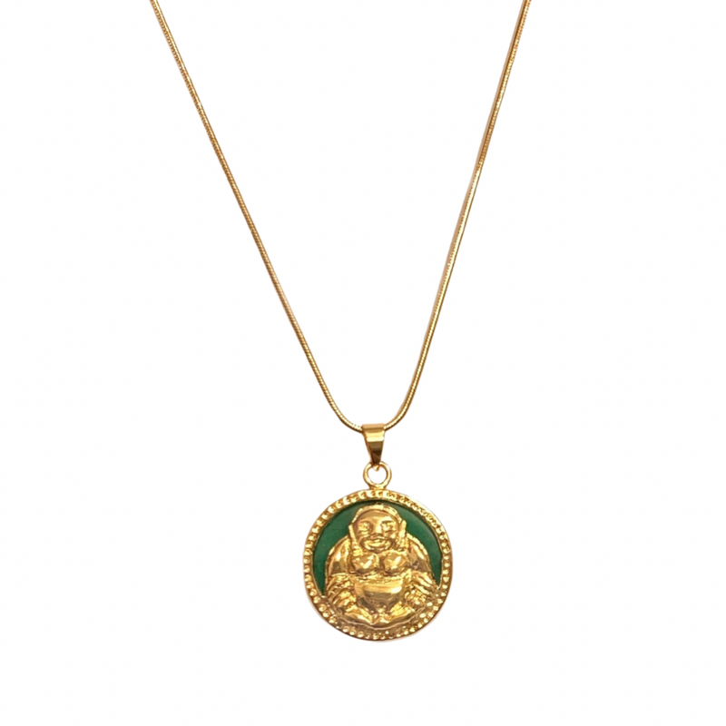 BUDDHA REVERSIBLE JADE SUPER MINI necklace