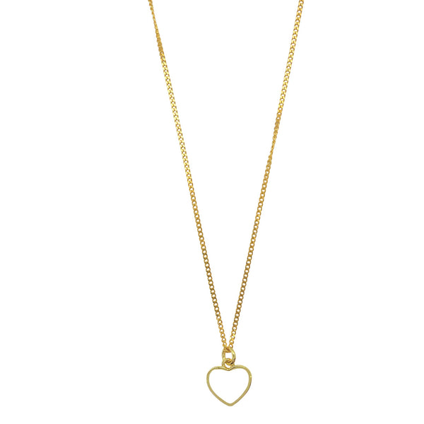 ENAMEL WHITE HEART SUPER MINI necklace