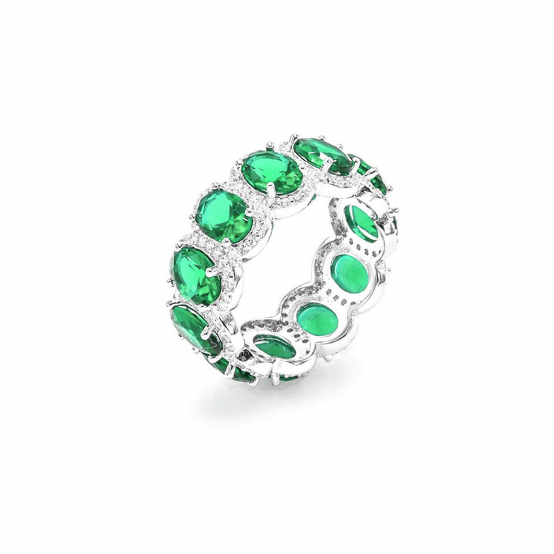 OXANA EMERALD OVAL ring